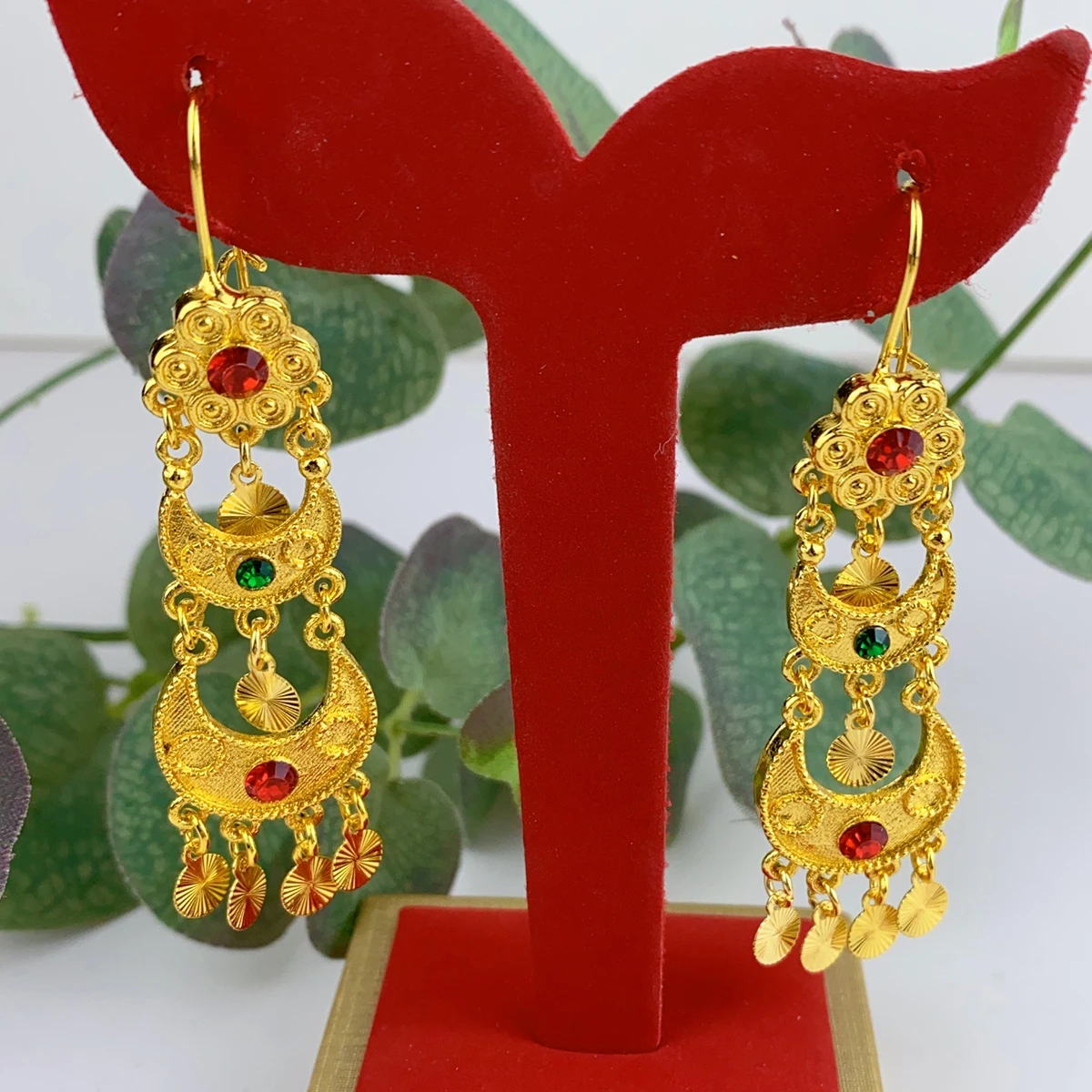 Women Accessories Dubai - 여자를위한 인도 드롭 매달려 귀걸이 쥬얼리