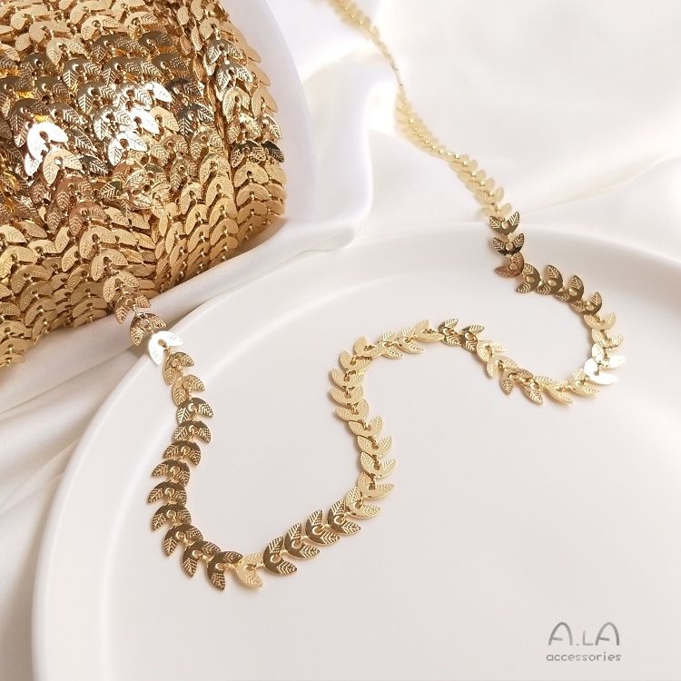 Women Accessories Dropshipping - 14K 골드 필드 변색 방지 잎