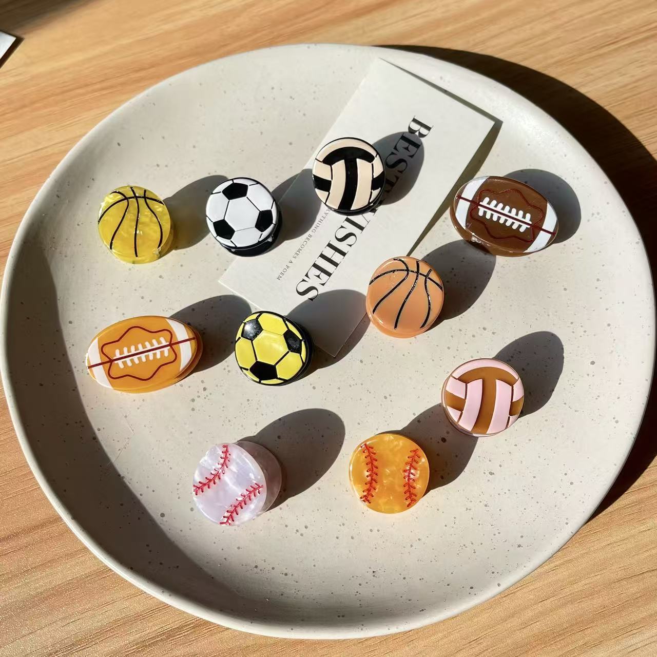 Women'S Volleyball Accessories - 여자를위한 귀여운 스포츠 공 헤어 클립