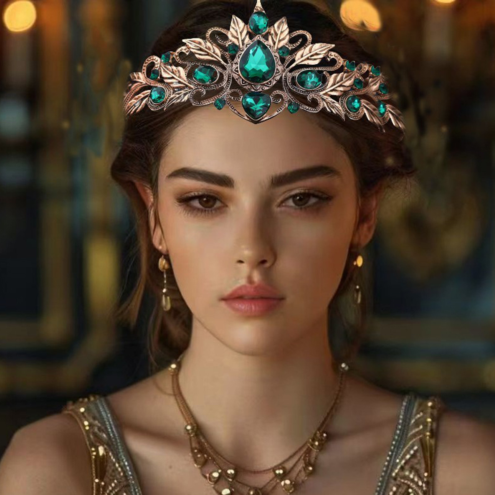 Women Accessories For Wedding - 바로크 스타일 라운드 눈물방울 모양 헤어