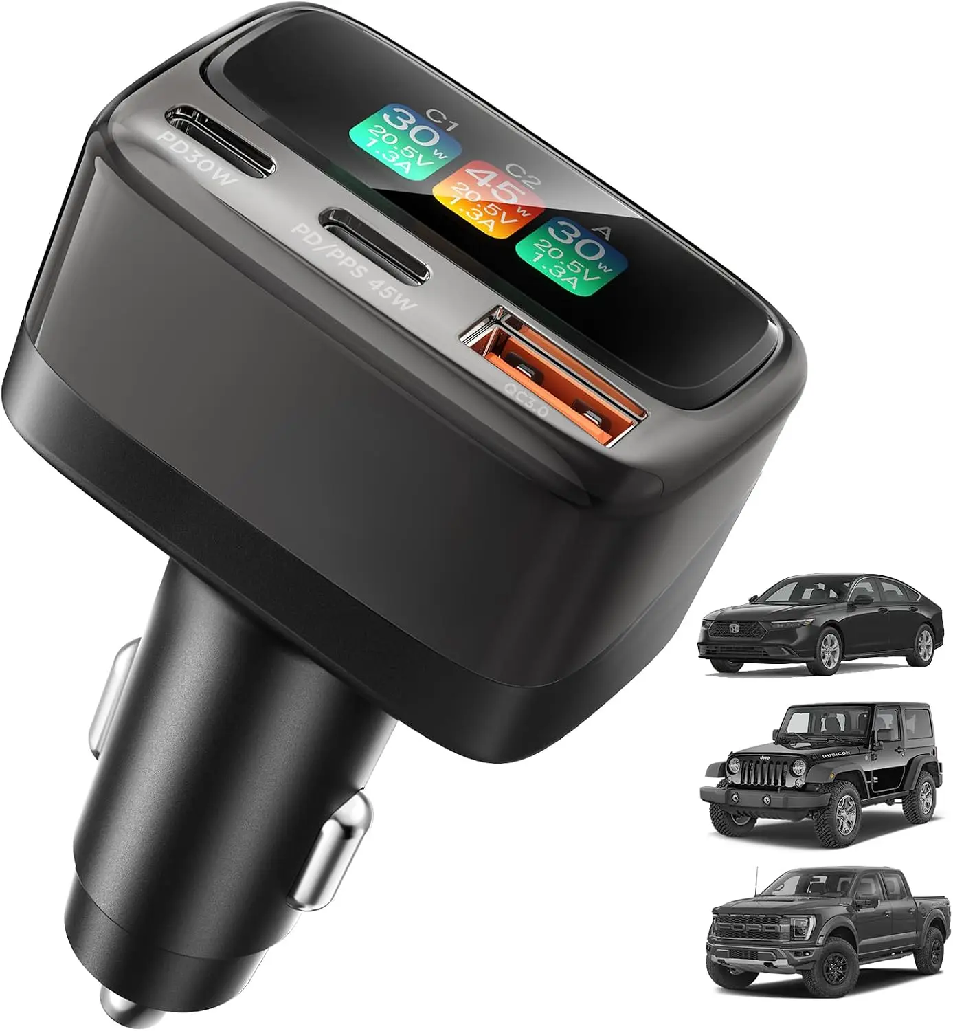 Women Accessories Display - 105W USB C 차량용 충전기(디지털 컬러