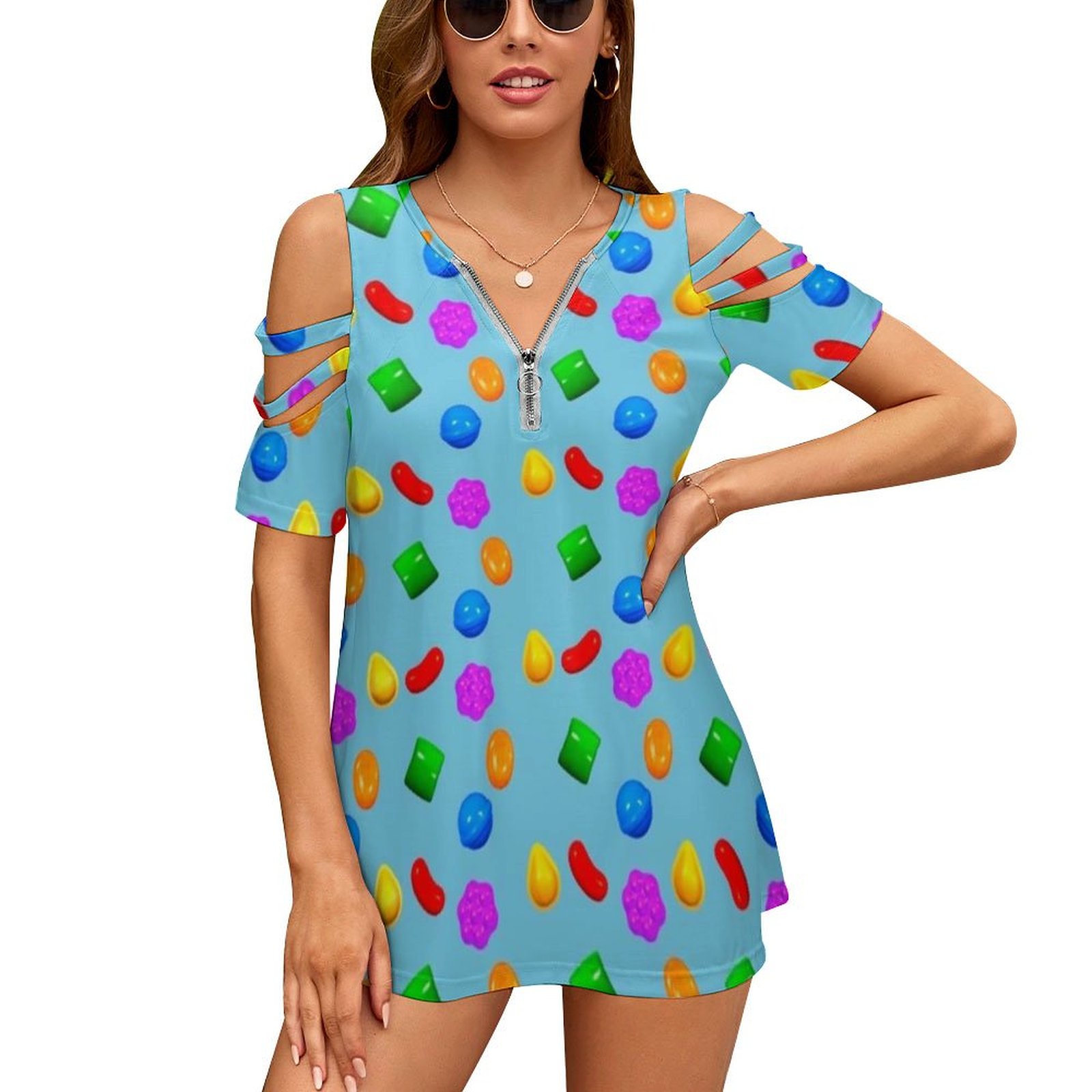 Women Accessories App - Gotta Candy Crush 여성용 반팔 셔츠,