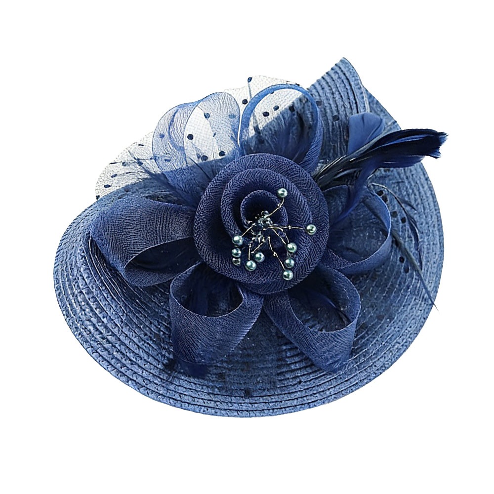Women Accessories Dropshipping - 새로운 메쉬 리본 장식 모자 꽃