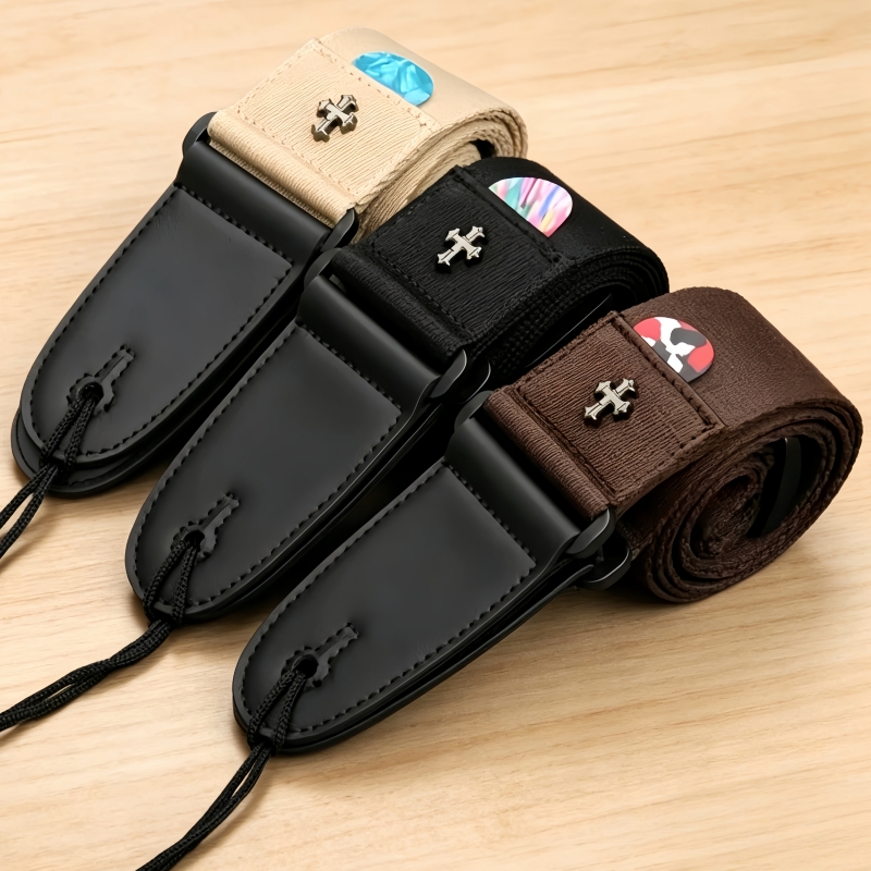Women Electronic Accessories - 미와이어 빈티지 크로스 기타 스트랩 (픽