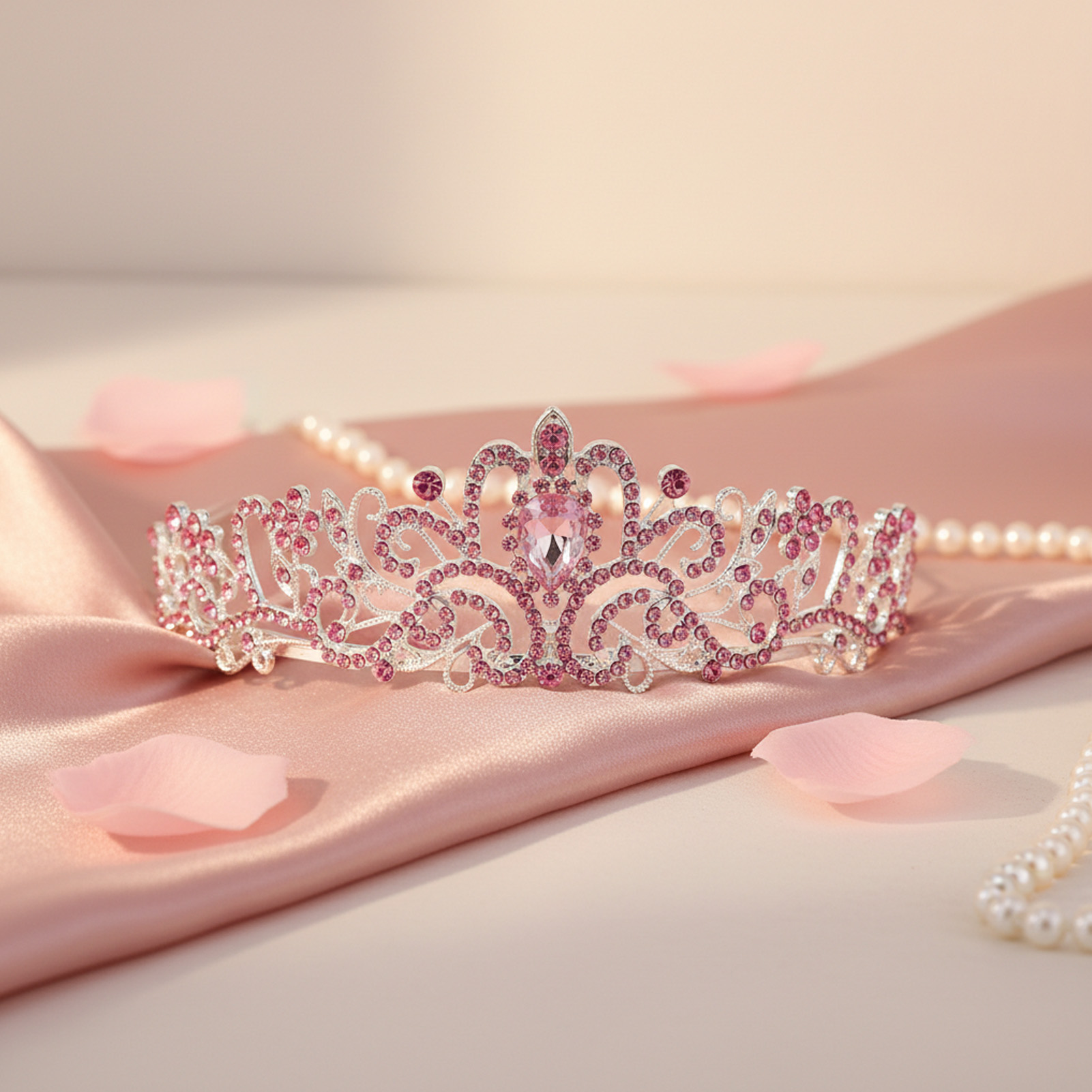 우아한 신부 왕관 반짝이는 라인스톤 티아라 신부 웨딩  - Women Accessories For Wedding 리뷰 및 가격