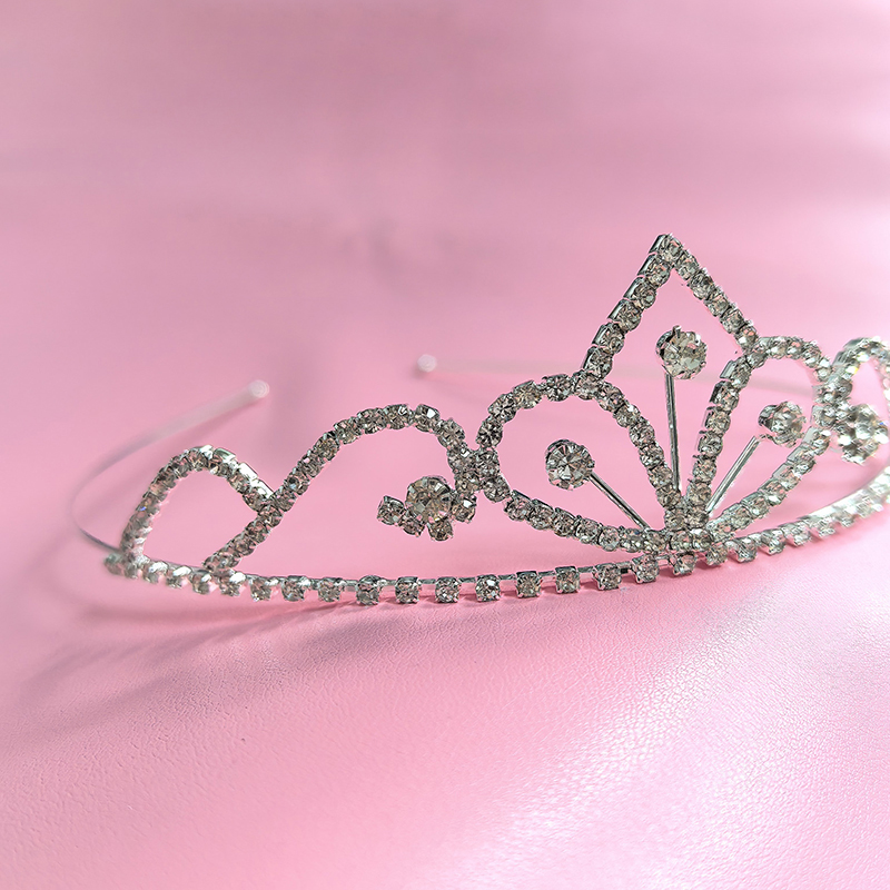 실버 컬러 라인스톤 신부 왕관 럭셔리 크리스탈 티아라  - Queen Accessories 리뷰 및 가격