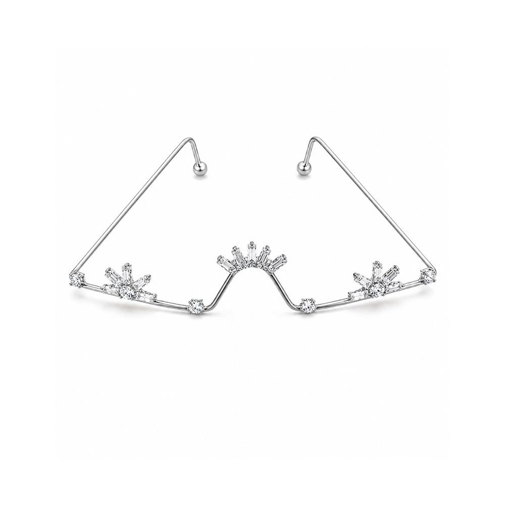 새로운 라인스톤 무테 장식 안경 태슬 체인 기하학 프레 - Women Accessories Photos 리뷰 및 가격