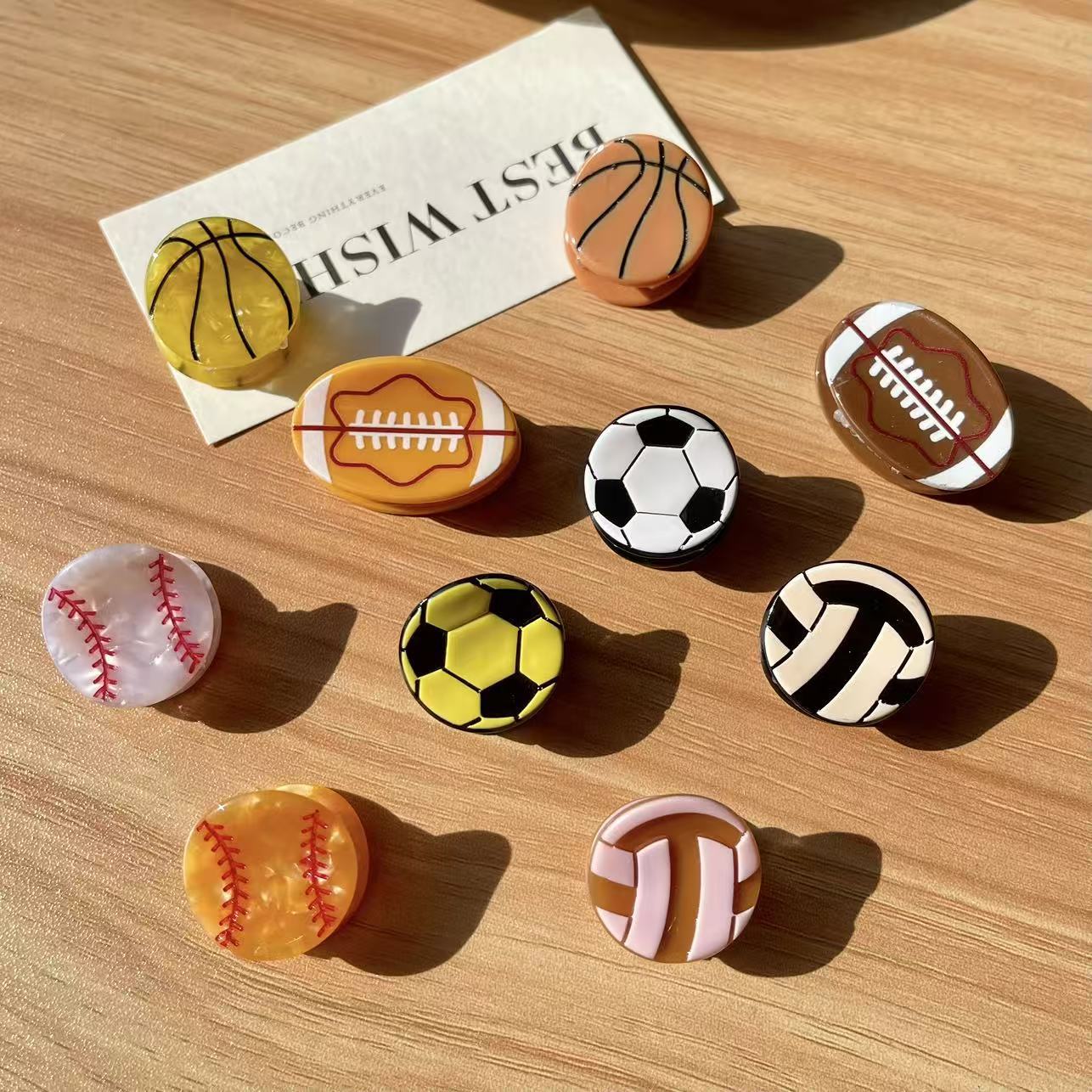 여자를위한 귀여운 스포츠 공 헤어 클립 여자 아크릴 농 - Women'S Volleyball Accessories 리뷰 및 가격