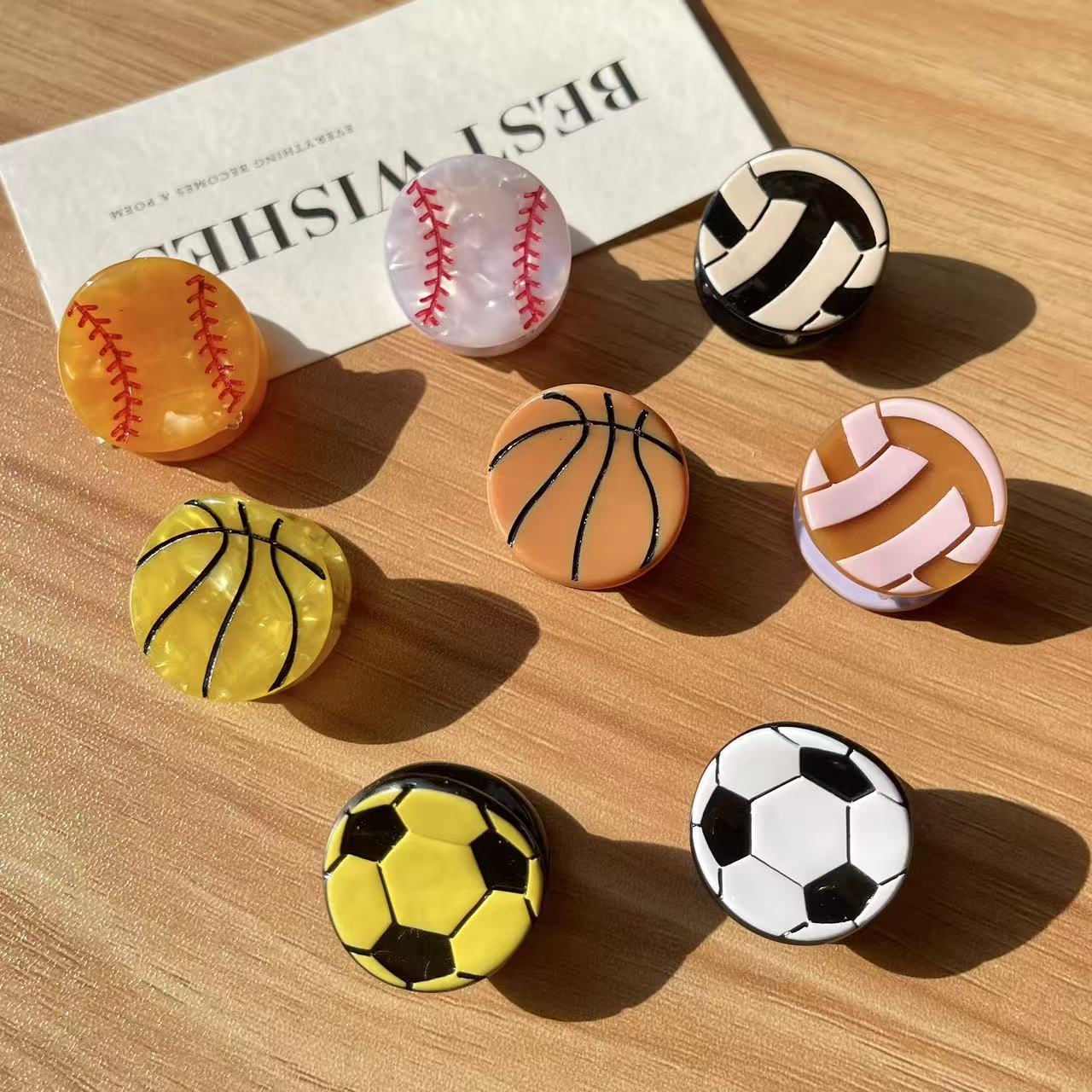 여자를위한 귀여운 스포츠 공 헤어 클립 여자 아크릴 농 - Women'S Volleyball Accessories 리뷰 및 가격