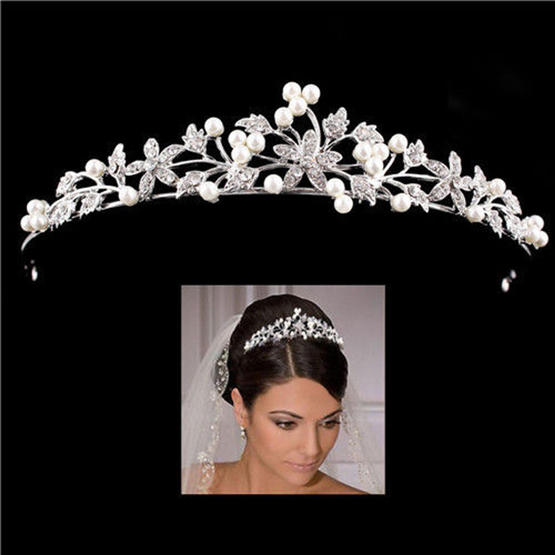 여자를위한 크리스탈 웨딩 신부 티아라 헤어 스타일 여자 - Women Accessories For Wedding 리뷰 및 가격