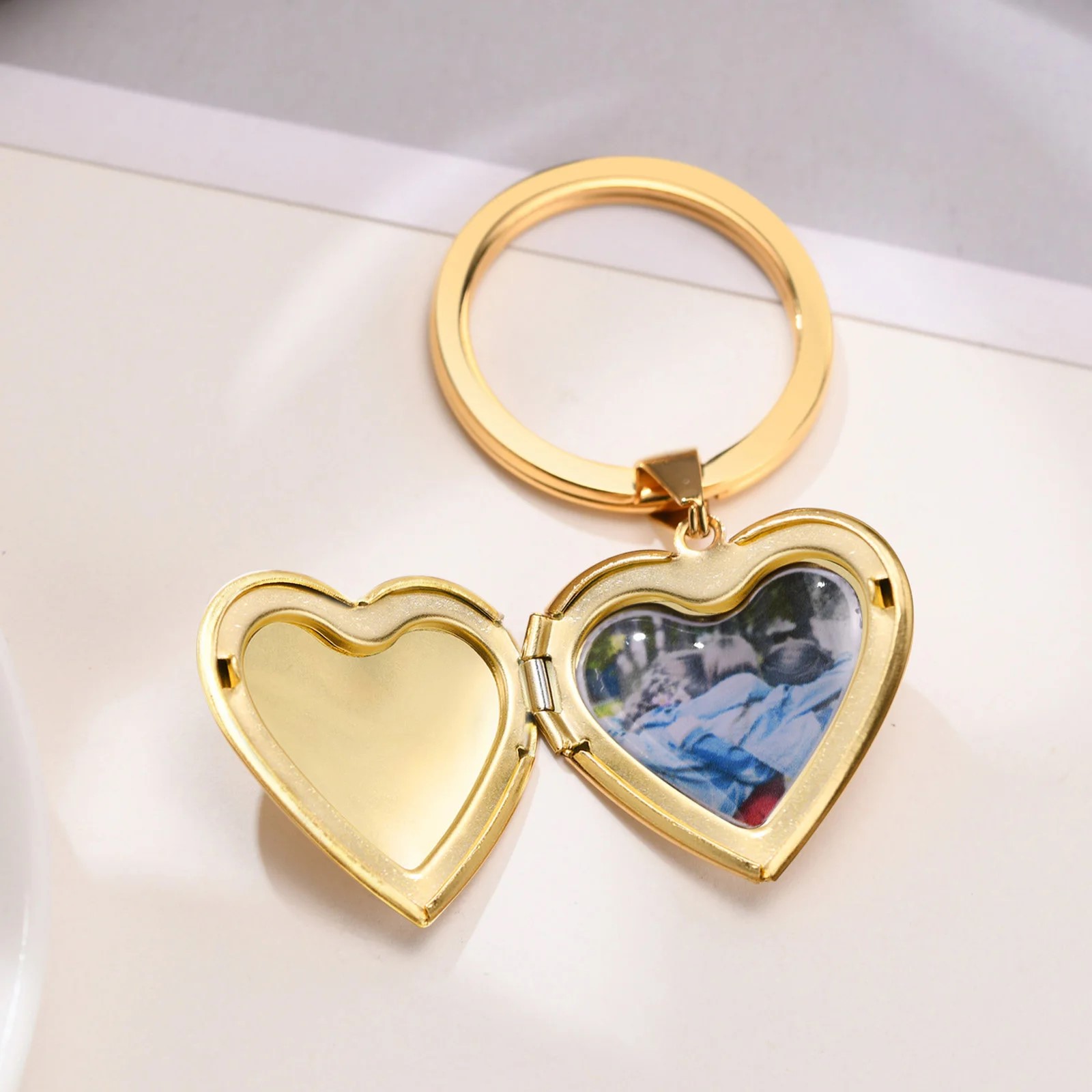맞춤형 열쇠고리, 스테인레스 스틸 하트 참 이미지 삽입 - Women Accessories Images 리뷰 및 가격