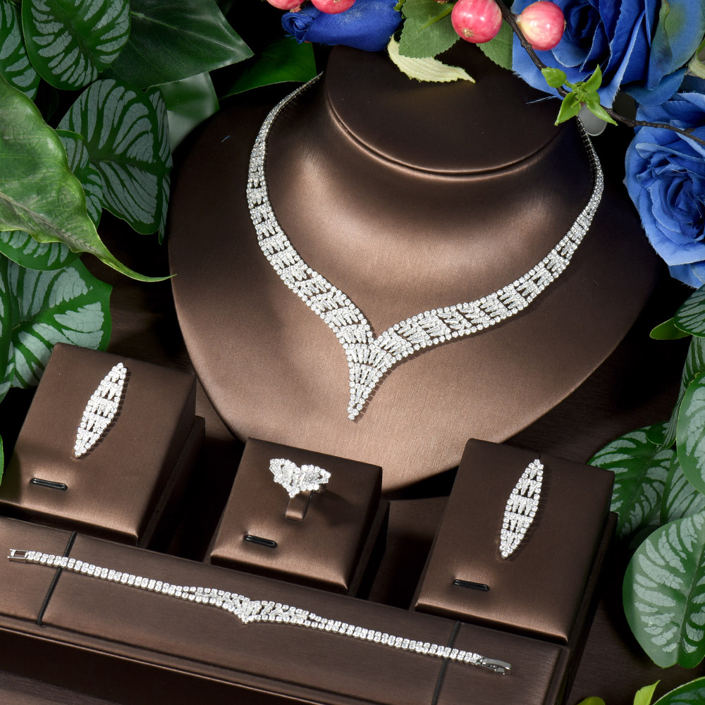 HIBRIDE 신부 의류 액세서리 4 Pcs 큐빅 지르 - Women Accessories Uae 리뷰 및 가격