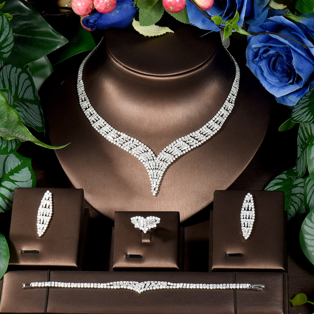 HIBRIDE 신부 의류 액세서리 4 Pcs 큐빅 지르 - Women Accessories Uae 리뷰 및 가격