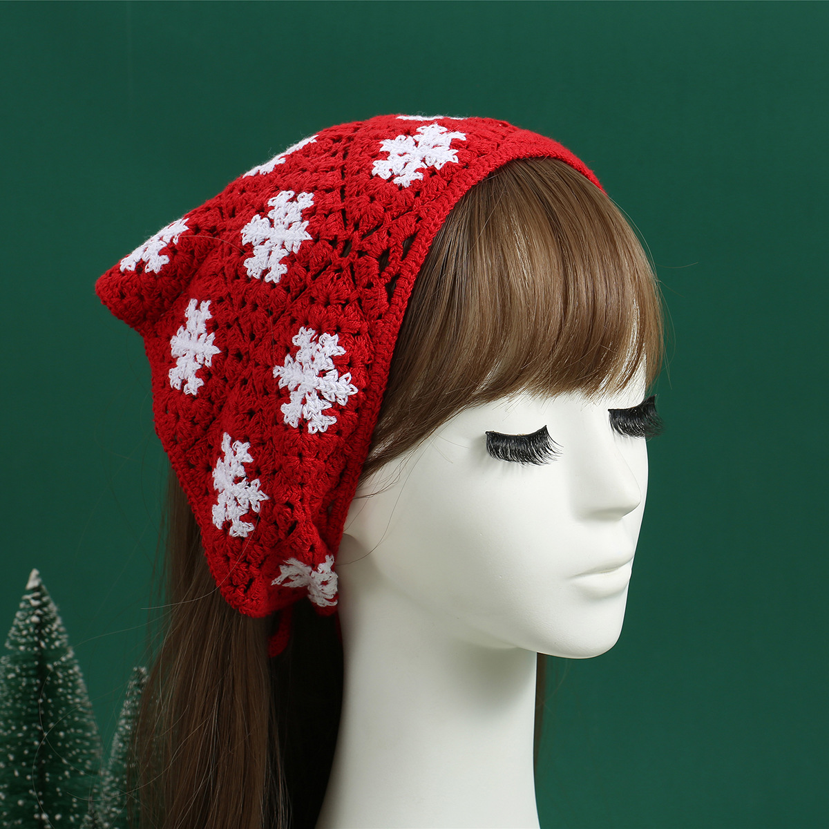 한국어 크리스마스 머리 스카프 수제 니트 머리띠 산타  - Women Accessories Photos 리뷰 및 가격