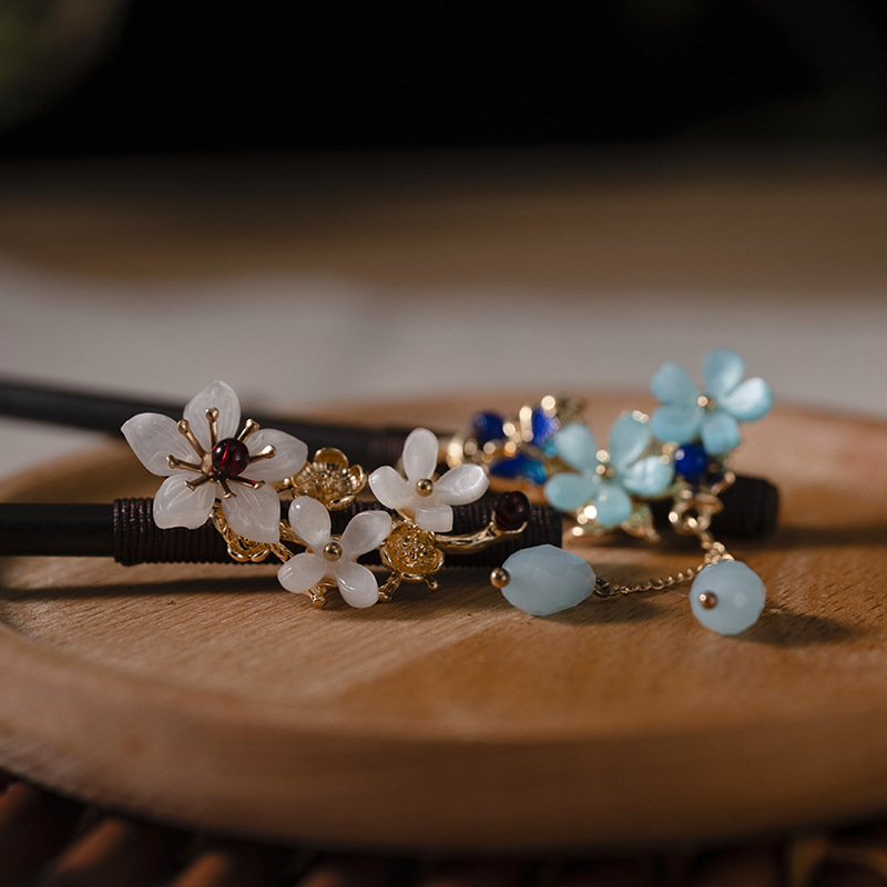 여성을위한 1Pc 나무 머리핀 머리 장식 중국 스타일  - Women Accessories Shop 리뷰 및 가격