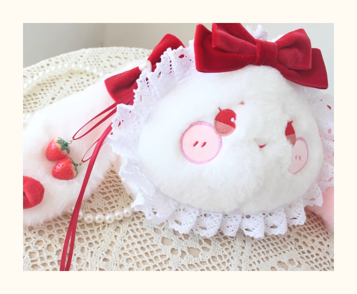 로리타 대용량 소프트 소녀 딸기 토끼 진주 체인 드롭  - Women Accessories Dropshipping 리뷰 및 가격