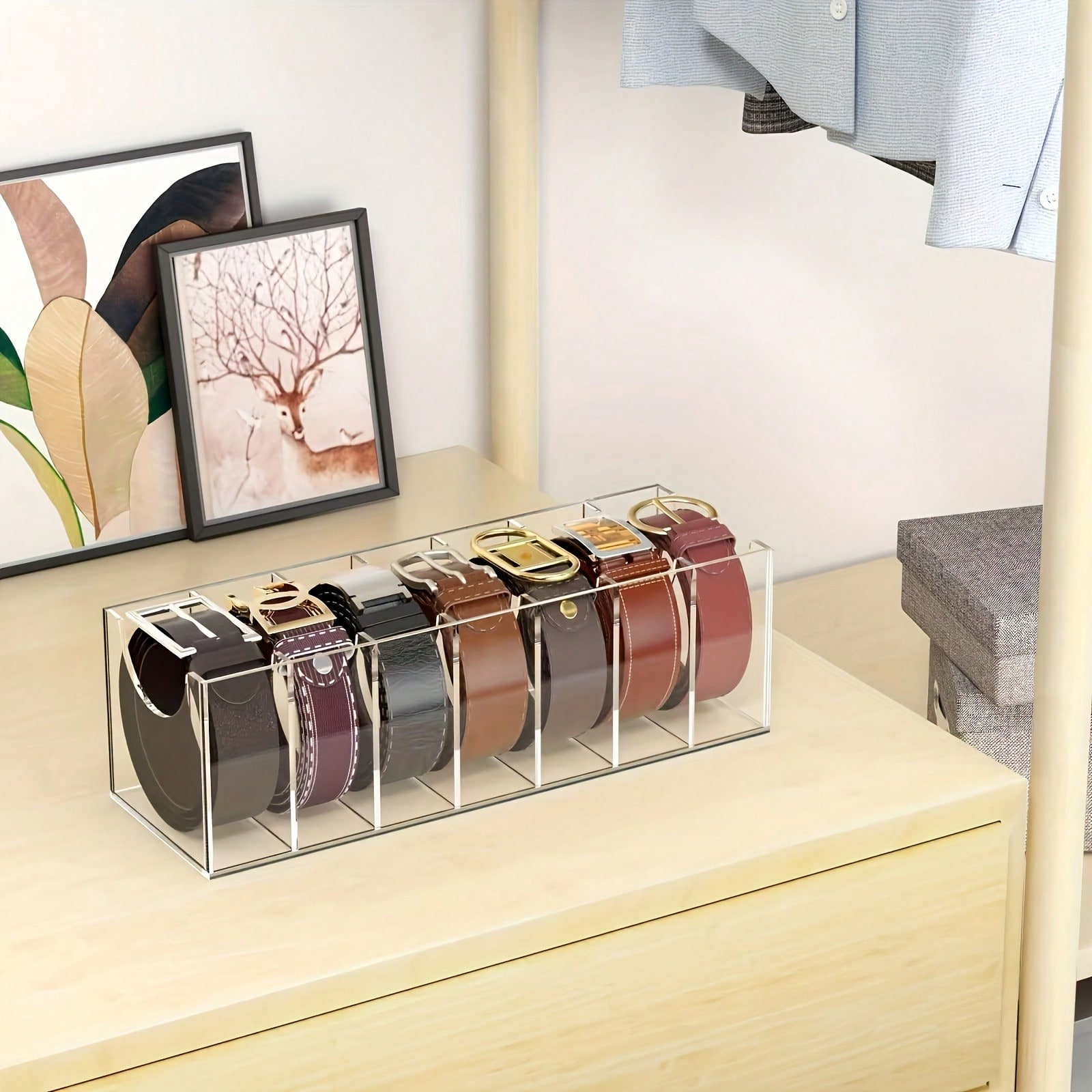 남성 및 여성을 위한 1pc 멀티 그리드 아크릴 벨트  - Women Accessories Display 리뷰 및 가격