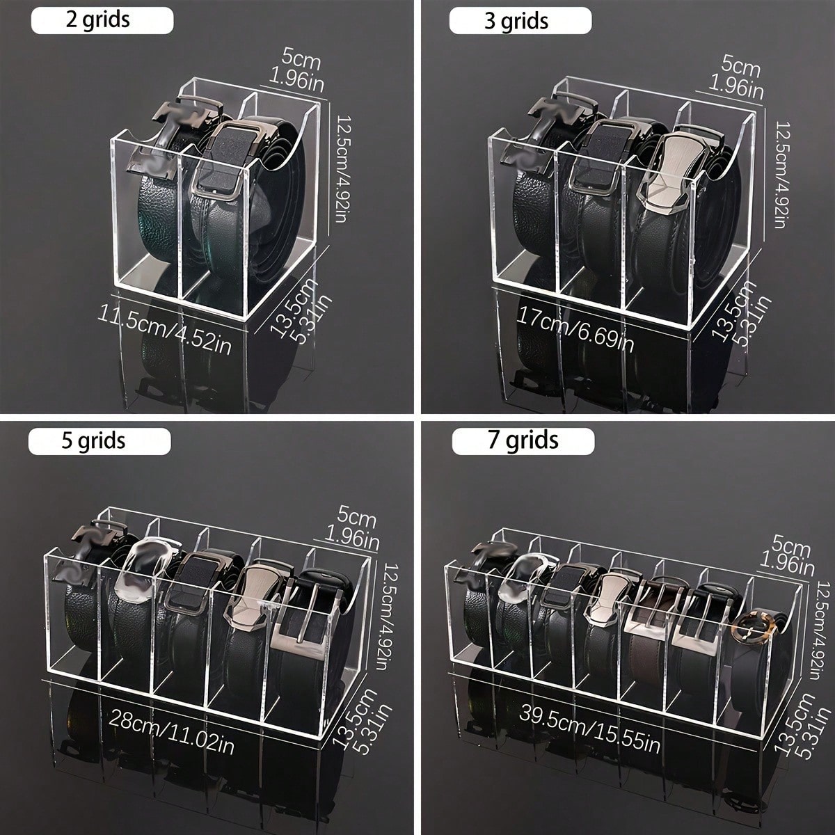 남성 및 여성을 위한 1pc 멀티 그리드 아크릴 벨트  - Women Accessories Display 리뷰 및 가격