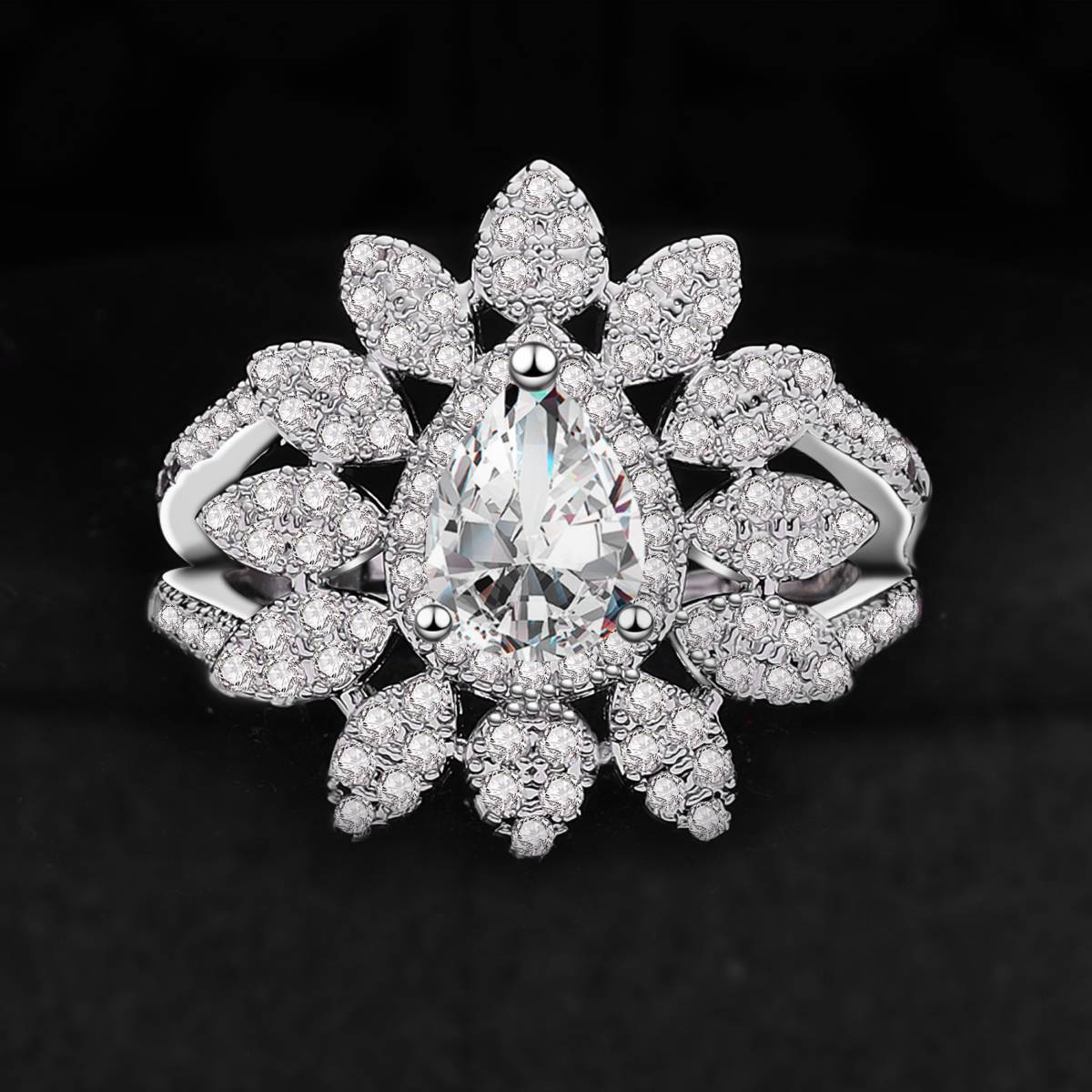 스파클링 워터 드롭 웨딩 주얼리 세트 여성용 큐빅 지르 - Women Accessories Uae 리뷰 및 가격