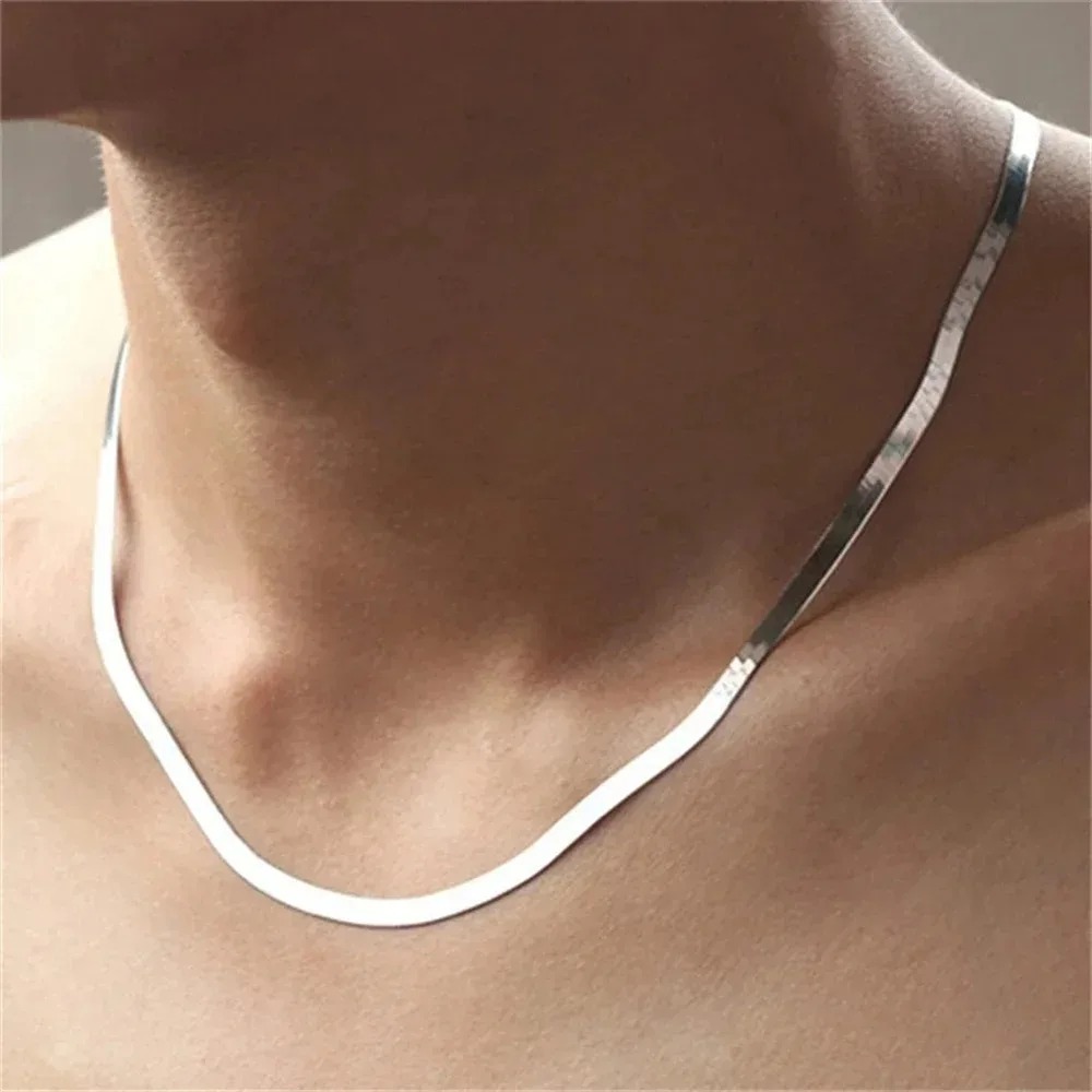 새로운 4mm 골드 컬러 은빛 트렌디하고 우아한 체인  - Women Accessories Display 리뷰 및 가격