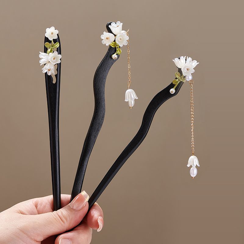 나무 꽃 머리핀 빈티지 은방울꽃 롱 태슬 헤어 스틱 여 - Women Accessories Shop 리뷰 및 가격