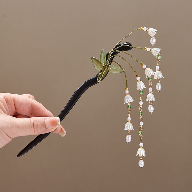 나무 꽃 머리핀 빈티지 은방울꽃 롱 태슬 헤어 스틱 여 - Women Accessories Shop 리뷰 및 가격