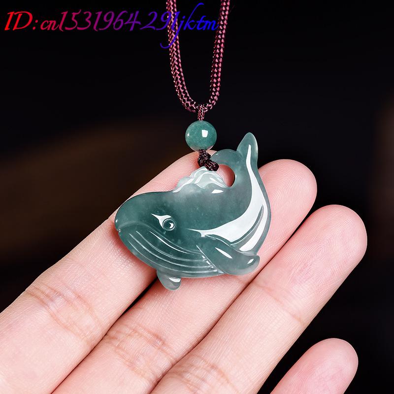 천연 버마산 비취 고래 펜던트 목걸이 액세서리 진짜 옥 - Women'S Accessories 리뷰 및 가격