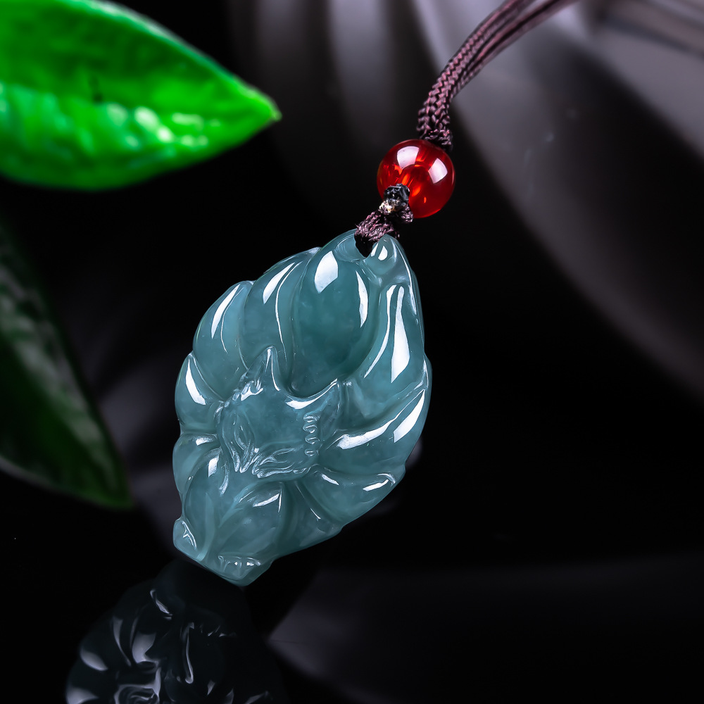 천연 버마산 경옥 여우 펜던트 목걸이 빈티지 액세서리  - Women'S Accessories 리뷰 및 가격