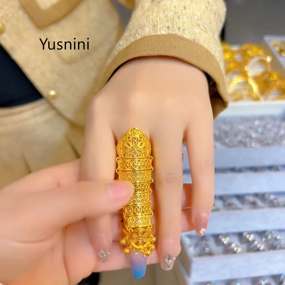 뜨거운 판매 새로운 두바이 쥬얼리 24K 금 도금 속이 - Women Accessories Dubai 리뷰 및 가격