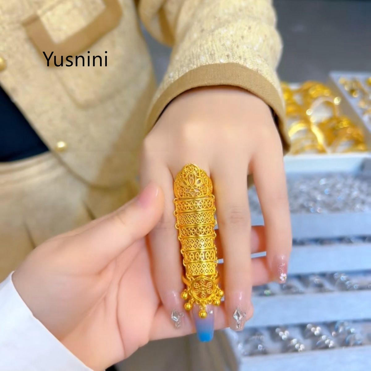 뜨거운 판매 새로운 두바이 쥬얼리 24K 금 도금 속이 - Women Accessories Dubai 리뷰 및 가격