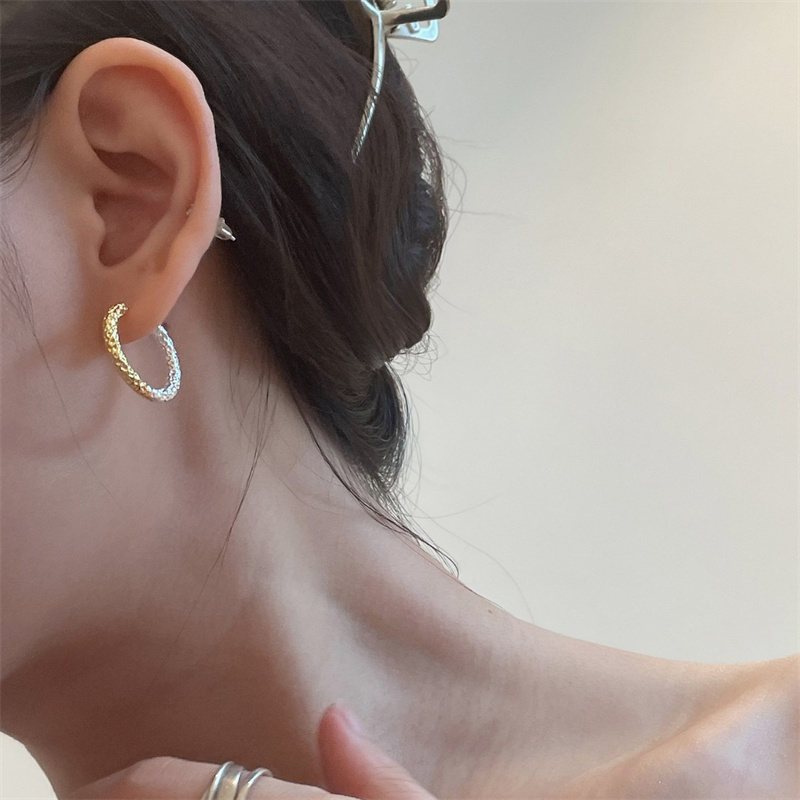 빈티지 골드 실버 컬러 라운드 후프 귀걸이 여성용 트렌 - Women Accessories Drawing 리뷰 및 가격