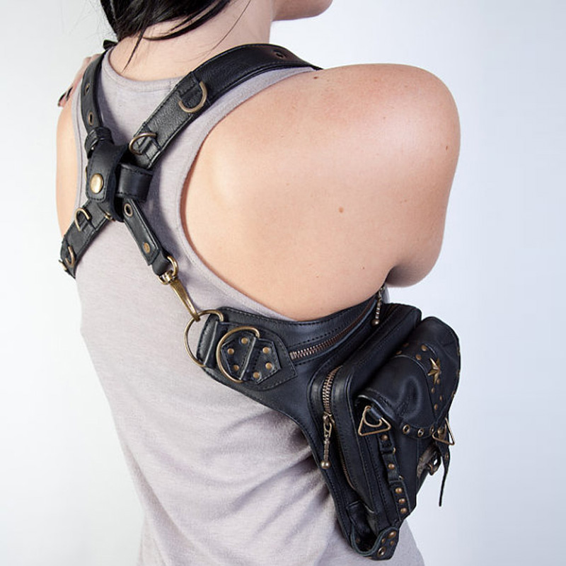 Steampunk 허리 다리 가방 여성 남성 빅토리아  - Women Electronic Accessories 리뷰 및 가격