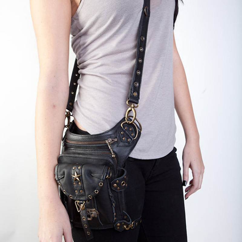 Steampunk 허리 다리 가방 여성 남성 빅토리아  - Women Electronic Accessories 리뷰 및 가격