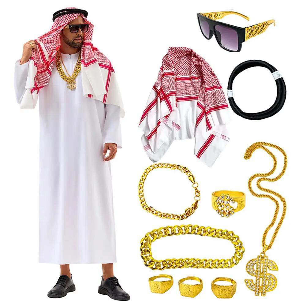 새로운 아라비아 두바이 의상 UAE 셰이크 코스프레 로 - Women Accessories Uae 리뷰 및 가격