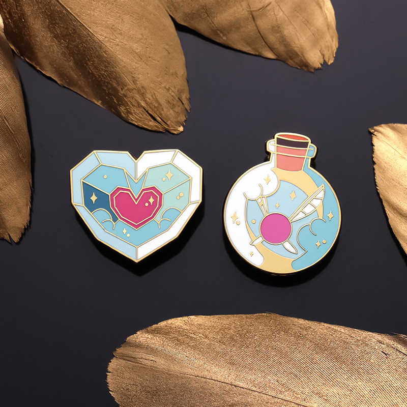 귀여운 게임 시리즈 사랑 에나멜 핀 브로치 라펠 핀 코 - Women Accessories Photos 리뷰 및 가격