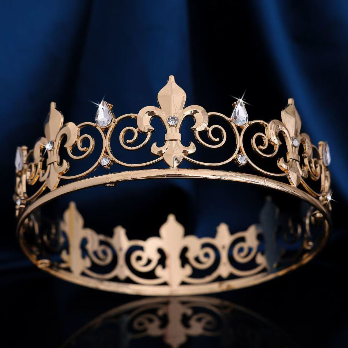 남성/여성을위한 로얄 킹 퀸 크라운 금속 프린스 크라운 - Queen Accessories 리뷰 및 가격