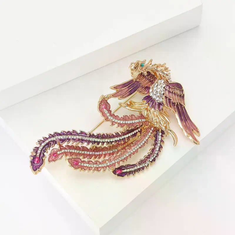 유니섹스 에나멜 동물 새 카테고리 핀 패션 피닉스 브로 - Women'S Accessories Categories 리뷰 및 가격