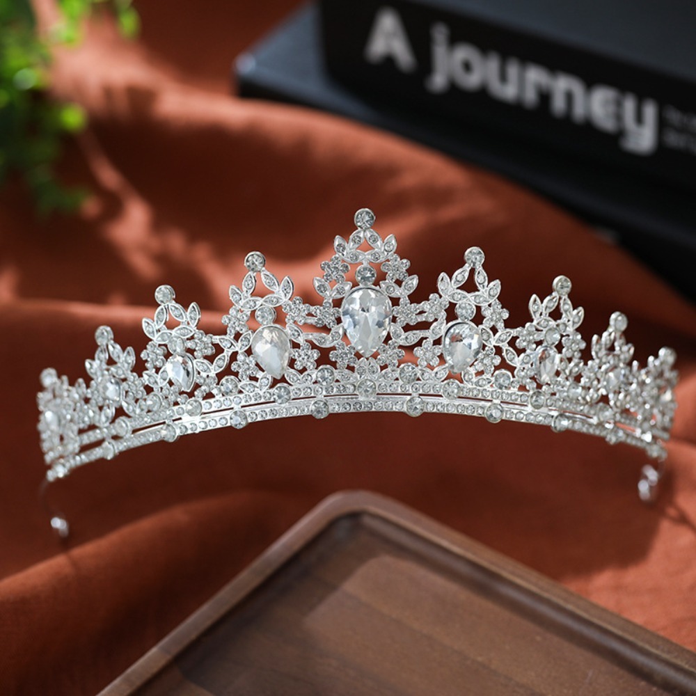 빈티지 리프 바인 실버 도금 라인스톤 신부 왕관 티아라 - Women Accessories For Wedding 리뷰 및 가격
