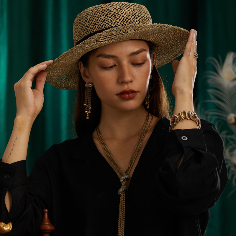 4mm 로프 체인 목걸이 여성을위한 골드 컬러 빈티지  - Women Accessories Dubai 리뷰 및 가격