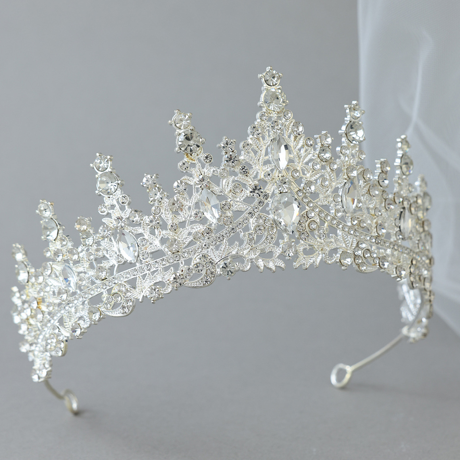 신부 머리 장식 웨딩 예식용 반짝이는 라인스톤 크라운  - Women Accessories For Wedding 리뷰 및 가격