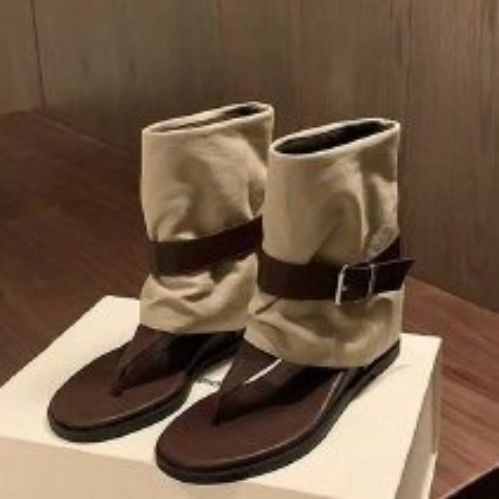 여성용 빈티지 컬러 블록 토 링 샌들, 벨트 버클이 있 - Women Electronic Accessories 리뷰 및 가격