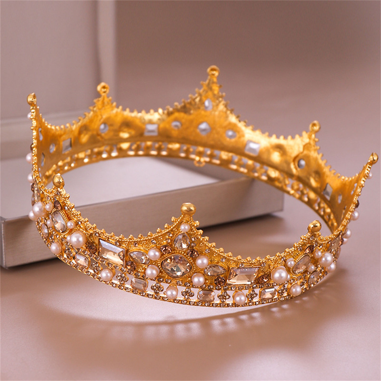 신부 왕관 라인스톤 티아라 바로크 헤어 액세서리 웨딩  - Women Accessories For Wedding 리뷰 및 가격