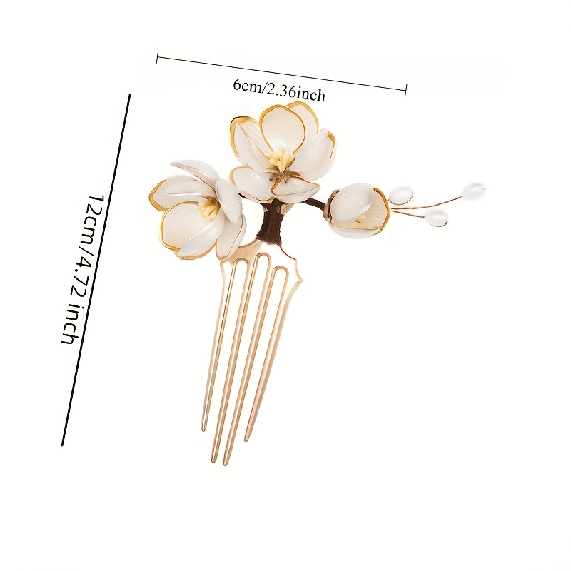 중국 스타일 쉘 목련꽃 헤어 빗 진주 태슬 장식 빈티지 - Women Accessories For Wedding 리뷰 및 가격